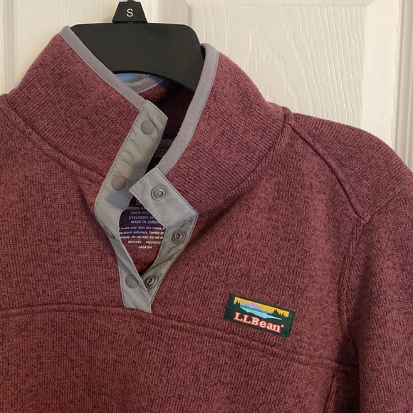 L.L. Bean Maroon/Purple Pullover - Womens Small - Picture 2 of 3